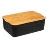 5five Simply Smart Bamboo Plastikinė dėžutė su bambukiniu dangteliu, 13,5 L, juoda