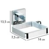 Plaukų džiovintuvas holder QUADRO, Vacuum-Loc, stainless steel, WENKO