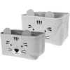 Home Styling Collection CUTIE žaislų konteineriai su ausytėmis, velvetas, 2 vnt