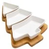 Home Styling Collection Porceliano užkandžių rinkinys 4 dalių - Kalėdų medžio formos indai