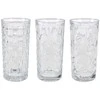 Glasmark 3 raštuotų stiklinių rinkinys, 380 ml