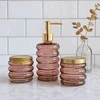 Bathroom Solutions PIECES HUM vonios kambario rinkinys, stiklinis dozatorius, puodelis, indelis, 3 dalys
