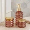 Bathroom Solutions PIECES HUM vonios kambario rinkinys, stiklinis dozatorius, puodelis, indelis, 3 dalys