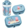 200 ml buteliuko ir pietų dėžutės rinkinys Peppa Pig Waves To Go, 3 dalys, KOZIOL
