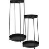 KOOPMAN Trends4You Metalinis gėlių stovas 2-nivelių juodas 46 / 58 cm 2 vnt.