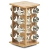 Rotary Rotacinė prieskonių lentynėlė + 16 indelių, 30 cm, bambukas, ZELLER