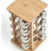 Rotary Rotacinė prieskonių lentynėlė + 16 indelių, 30 cm, bambukas, ZELLER