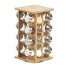 Rotary Rotacinė prieskonių lentynėlė + 16 indelių, 30 cm, bambukas, ZELLER