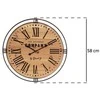 Atmosphera Round sieninis laikrodis COLONIAL, wooden, Ø 58 cm