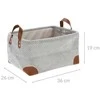 Home Styling Collection Sandėliavimo krepšelis, velvetas su rankenomis, 36 x 26 x 19 cm