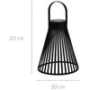 Home Styling Collection Saulės žibintas, juodas, 23 cm