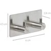 WMF Self STIKY+ lipnus kabliukas 2 laikikliai, nerūdijančio plieno, 9 x 2,8 x 4,5 cm
