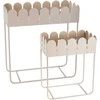 Home Styling Collection 2 metalinių augalų stovų su banguotais kraštais rinkinys SENSE