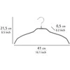 Set of 20 thin hangers ALESSIA WENKO, 21.5 x 41 cm, pilka