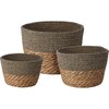 Home Styling Collection PIECES Natūralaus pluošto krepšelių rinkinys, 3 vnt