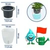 Maximex Set of three pots with irrigation system, Ø 18 cm
