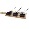 Excellent Houseware PIECES Rinkinys užkandžiams ant bambukinės lentos, 10 vnt