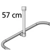 Dušo užuolaidų pakabinimo juosta, skersmuo 2 cm 57 cm, Baltas, WENKO