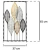 Atmosphera Sienų apdaila, Deco, metalo, juodos ir auksinės spalvos lapeliai, aukštis 65 cm x plotis 37 cm