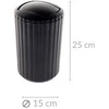 Šiukšlių dėžė, Sūpynės, juodos spalvos, 3l, WENKO