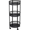 Storage Solutions Sulankstomas virtuvinis vežimėlis ant ratų, 3 pakopų