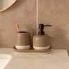 Bathroom Solutions Muilo dozatorius ir dantų šepetėlių laikiklis ant keraminio pagrindo THE PASTELS