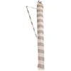 Saulės skėtis su kutai 2x1.83m pilkas/baltas