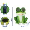 Maximex Saulės energija varlė sodo figūrėlė LED, su šviečiančiomis akimis, 11,8 cm x 13,5 cm