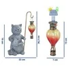 Maximex Solar lamp cat with glowing LED balloon, 26.5 x 16 cm
