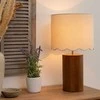 Atmosphera Stalinis šviestuvas VANIA su baltu gaubtu, medinis pagrindas, Ø 28 cm