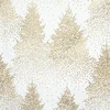Fééric Lights and Christmas Holiday tablecloth with auksinis Christmas trees, polyester, 140 x 240 cm