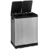 5five Simply Smart Steel Dviejų skyrių šiukšliadėžė Ariane, nerūdijančio plieno, su pedalu, 2 x 30 l