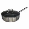 Secret De Gourmet Steel Nerūdijančio plieno keptuvė su dangčiu, nepridegančia danga, 29,5 cm
