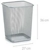 Steel Stačiakampio plieno tinklelio popieriaus krepšelis, ZELLER