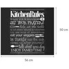 Stiklinė apsauginė plokštelė KITCHEN RULES viryklei — didelė, ZELLER