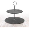 Eh Excellent Houseware Akmens serviravimo lėkštė 2 aukštų 23 cm