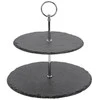 Eh Excellent Houseware Akmens serviravimo lėkštė 2 aukštų 23 cm
