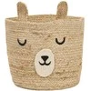 Kids Collection Bear Žaislų konteineris meškiukas su ausytėmis DŽIAUGSMAS, Ø 28 cm