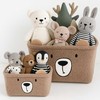 Kids Collection KOSZYKI NA ZABAWKI PLUSZOWE BRĄZOWE Rinkinys 2 SZTUK DO POKOJU DZIECIĘCEGO