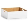 Zeller Bamboo Sandėliavimo dėžutė, bambukinė, balta 30x27x10,5