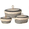 Home Styling Collection PIECES Sandėliavimo konteineriai su dangteliu, 3 vnt