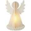 Home Styling Collection Švytinti šventinė dekoracija, popierinis angelas su 6 LED lemputėmis.