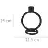 Home Styling Collection Žvakidė Aliuminis Juoda 15 cm Ilgai Degančiai Žvakei