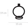 Home Styling Collection Žvakidė aliuminis juoda 19 cm