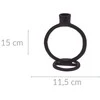 Home Styling Collection Žvakidė Aliuminis Juoda 15 cm Ilgai Degančiai Žvakei