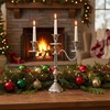 Trišakė žvakidė, sidabrinė, 30 cm