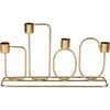 Home Styling Collection Metalinė žvakidė, 4 žvakėms, auksinės spalvos, 27 x 15 cm