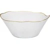 Home Styling Collection Glasschale Salatschüssel Salatschale Snackschale Obstschale Schüssel aus Glas Gold 27 cm 2,8 L