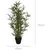 Vilde Dirbtinis augalas su vazonu bambuko 97 cm