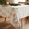 Fééric Lights and Christmas Festive tablecloth with golden Christmas trees, polyester